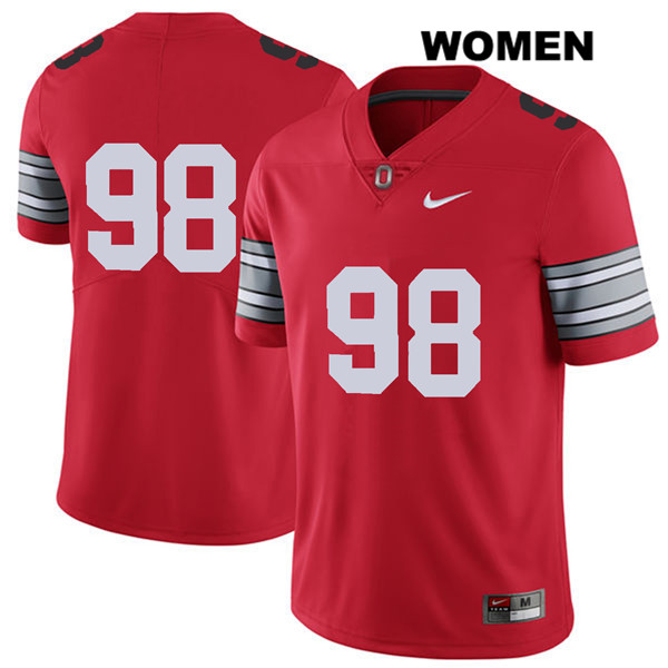 Ohio State Buckeyes Women's Jerron Cage #98 Red Authentic Nike 2018 Spring Game No Name College NCAA Stitched Football Jersey DC19C38PO